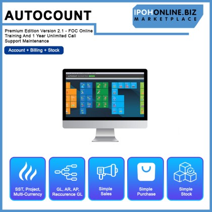 Autocount Premium Edition Version 2.1 - FOC Online Training And 1 Year Unlimited Call Support Maintenance