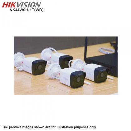 Hikvision NK44W0H-1T(WD) 4 Channel HD Wi-Fi NVR + 4 x 4MP H.265 Bullet WiFi Camera Kit