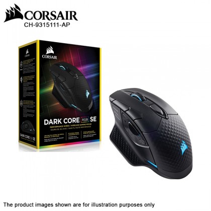 CORSAIR DARK CORE RGB SE Performance Wired / Wireless Gaming Mouse with Qi Wireless Charging CH-9315111-AP