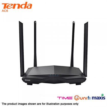 TENDA AC1200 AC6 Dual Band Wireless Router 4X5DBI Wi-Fi For Unifi TIME Maxis