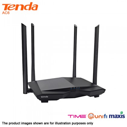 TENDA AC1200 AC6 Dual Band Wireless Router 4X5DBI Wi-Fi For Unifi TIME Maxis