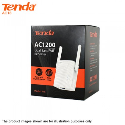 Tenda A18 Boost AC1200 Dual Band WiFi Extender Repeater AP Mode Strong Wall Penetration Capacity