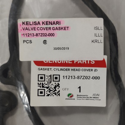 Valve Cover Gasket Perodua Kelisa, Kenari (11213-87Z02-000) 100% Original Valve Cover Gasket Perodua Kelisa, Kenari (11213-87Z02-000) 100% Original