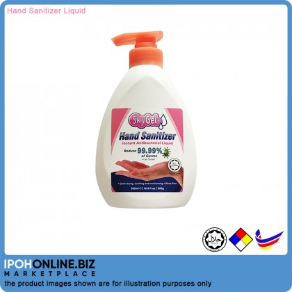 SkyGel Hand Sanitizer Liquid 500ml Instant Antibacterial Liquid Reduce 99.99% Of Germs - Lab Tested Hospitals SkyGel Hand Sanitizer Liquid 500ml Instant Antibacterial Liquid Reduce 99.99% Of Germs - Lab Tested Hospitals