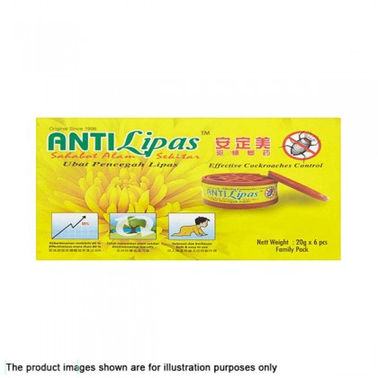 Antilipas Sahabat Alam Sekitar Effective Cockroaches Control 20g x 6 pcs Antilipas Sahabat Alam Sekitar Effective Cockroaches Control 20g x 6 pcs