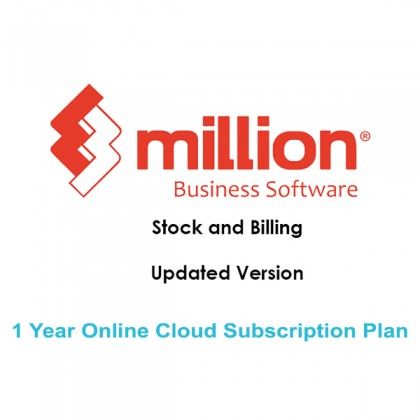 Million Stock and Billing Software 1 Year Online Cloud Subscription Plan +  Free 16GB Pendrive 