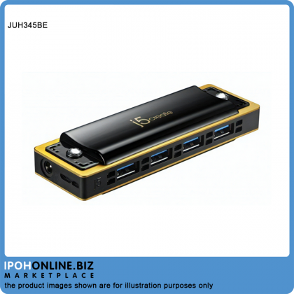 J5 Create JUH345BE Harmonica USB 3.0 4-Port HUB - Black