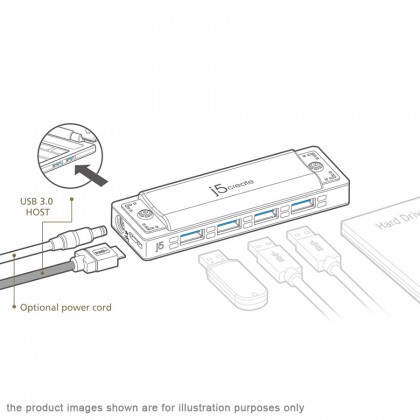 J5 Create JUH345BE Harmonica USB 3.0 4-Port HUB - Black