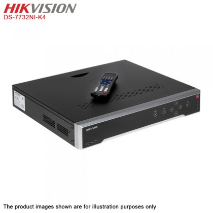 Hikvision DS-7732NI-K4 Network 32 channel 8MP Embedded 4K IP NVR + 2 x 16 Port Fast Ethernet Unmanaged POE Switch 1 port 1GBps uplink