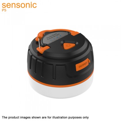 Sensonic P5 Travel Smart 5000mAh Water Resistant Power Bank Light With 5 Lighting Modes - Orange