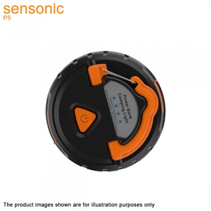 Sensonic P5 Travel Smart 5000mAh Water Resistant Power Bank Light With 5 Lighting Modes - Orange