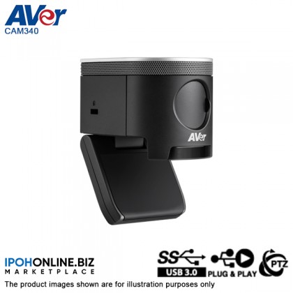 AVER CAM340 USB Sony Exmor 4K Conference Camera For Huddle Rooms And Video Calling Webcam