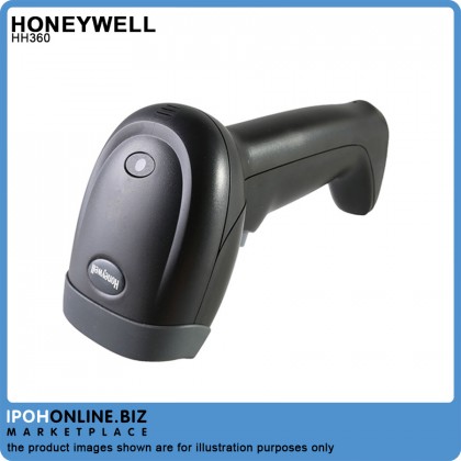 Honeywell Youjie HH360 USB Wired 1D Barcode Scanner with STAND Black YJ-HH360-R-2USB-1