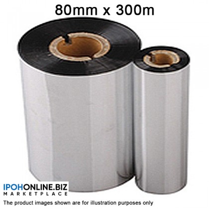 1 Roll Wax Resin Barcode Ribbon 80mm x 300M