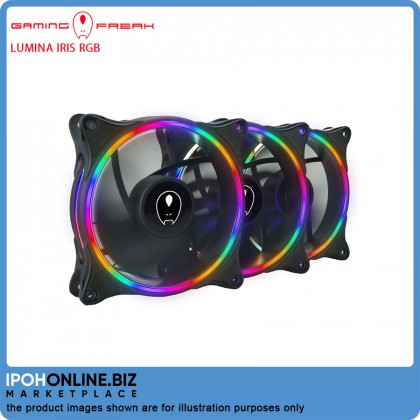 Gaming Freak GF-IRFIX-KIT LUMINA IRIS RGB 3 In 1 STARTER KIT FIXED LIGHTING 120mm LED PC Fan