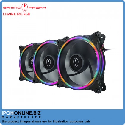 Gaming Freak GF-IRFIX-KIT LUMINA IRIS RGB 3 In 1 STARTER KIT FIXED LIGHTING 120mm LED PC Fan