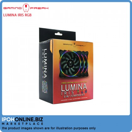 Gaming Freak GF-IRFIX-KIT LUMINA IRIS RGB 3 In 1 STARTER KIT FIXED LIGHTING 120mm LED PC Fan