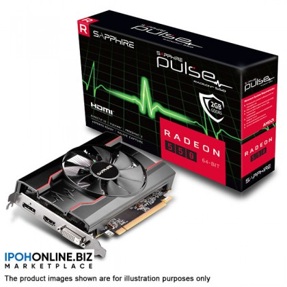 SAPPHIRE PULSE Radeon 550 2GB GDDR5 DP HDMI DVI Gaming Graphics Card SAPPHIRE PULSE Radeon 550 2GB GDDR5 DP HDMI DVI Gaming Graphics Card