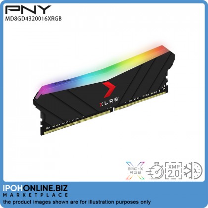 PNY XLR8 RGB 8GB 3200 DDR4 3200Mhz Desktop Gaming RAM