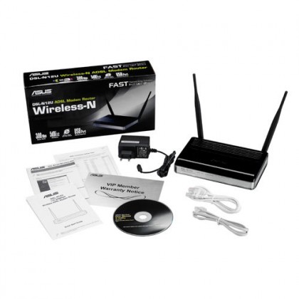 ASUS DSL-N12U Wireless N 300 ADSL 2/2+ Modem Router