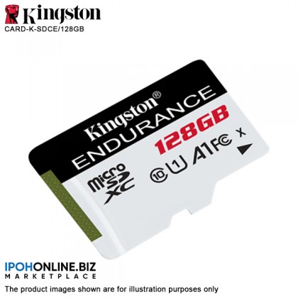 Kingston 128GB High Endurance microSD Memory Card - CCTV Security Body & Dash Cams FHD 95MB/s Read
