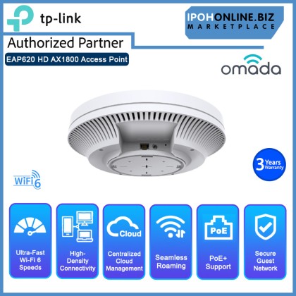 TP-Link EAP620 HD AX1800 Wireless Dual Band Multi-Gigabit Wi-Fi 6 Ceiling Mount Access Point