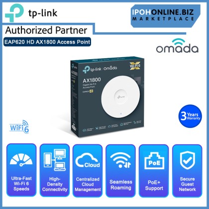 TP-Link EAP620 HD AX1800 Wireless Dual Band Multi-Gigabit Wi-Fi 6 Ceiling Mount Access Point