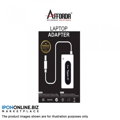 Afforda Premium Universal 65W USB Type C Laptop AC Adapter