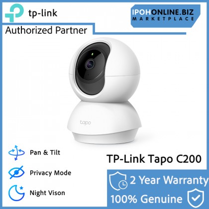 TP-Link Tapo C200 Pan Tilt 1080p Home Security Wi-Fi IP Camera With Built-In Microphone & Speaker