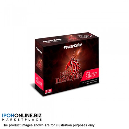 PowerColor Red Dragon AMD Radeon RX 5500 XT 8GB GDDR6 DVI DP HDMI Gaming Graphics Card