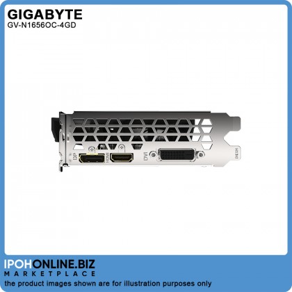 GIGABYTE NVIDIA GeForce GTX 1650 4GB DDR6 128-Bit HDMI DP DVI Graphics Card GV-N1656OC-4GD 6-Pin Power