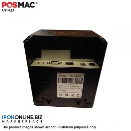 POSMAC CP-Q3 80mm Serial + USB + LAN Direct Thermal Receipt Printer
