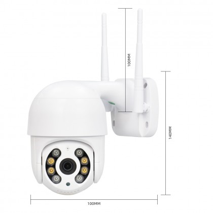 2.0 Megapixel H.265+ Pan Tilt Zoom WIFI Home Surveillance IP Outdoor Security Camera
