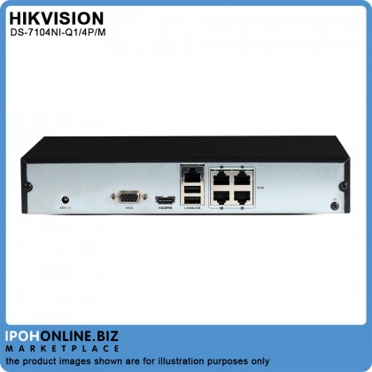 HIKVISION DS-7104NI-Q1/4P/M Network 4CH 4MP H.265 With 4 PoE Port Plug And Play NVR