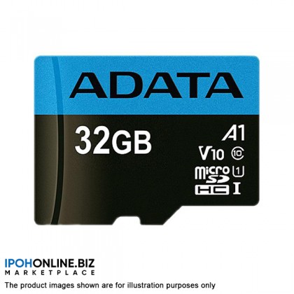 ADATA Premier 32GB MicroSDHC/SDXC UHS-I Class 10 V10 A1 Memory Card with Adapter Read up to 100 MB/s