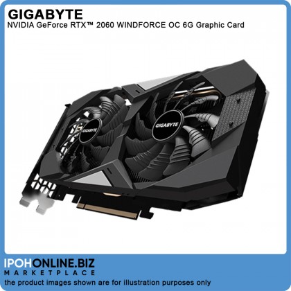 GIGABYTE GeForce RTX 2060 OC 6GB GDDR6 2X FANS DP HDMI 8‎Pin x 1 Graphic Card