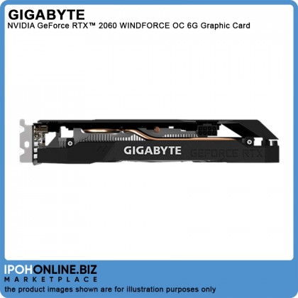 GIGABYTE GeForce RTX 2060 OC 6GB GDDR6 2X FANS DP HDMI 8‎Pin x 1 Graphic Card
