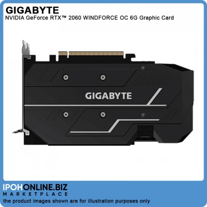 GIGABYTE GeForce RTX 2060 OC 6GB GDDR6 2X FANS DP HDMI 8‎Pin x 1 Graphic Card