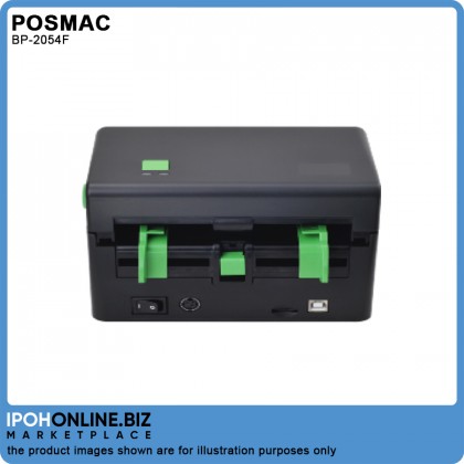 POSMAC PB-2054F Direct A6 Thermal Barcode Printer + Paper Rack FOC One Roll Thermal Paper - AWB Airway Bill Consignment Note Sticker