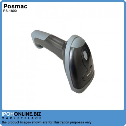 Posmac PS-1800 USB Laser Barcode Scanner Auto Scan With Stand