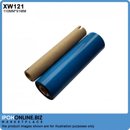 1 Roll 110MMX91M Wax Barcode Ribbon For Barcode Printer (FACE OUT)