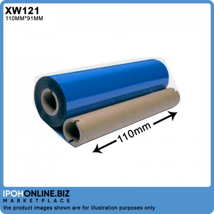 5 Rolls 110MMX91M Wax Barcode Ribbon For Barcode Printer (FACE OUT) 5 Rolls 110MMX91M Wax Barcode Ribbon For Barcode Printer (FACE OUT)