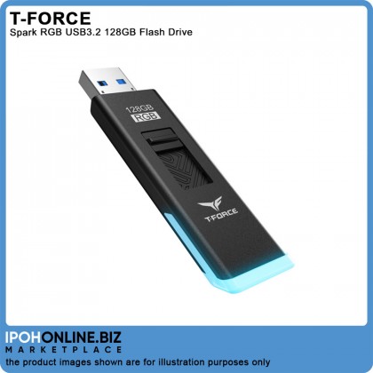 TEAMGROUP T-FORCE SPARK RGB 128GB USB 3.2 Gen 1 FLASH DRIVE UFD Gaming