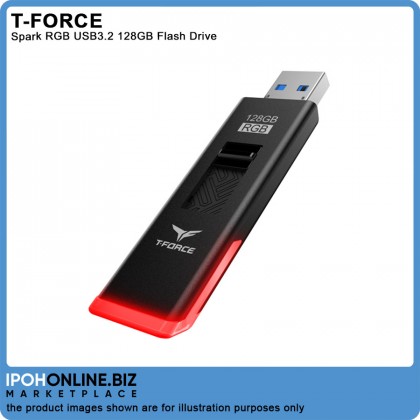 TEAMGROUP T-FORCE SPARK RGB 128GB USB 3.2 Gen 1 FLASH DRIVE UFD Gaming