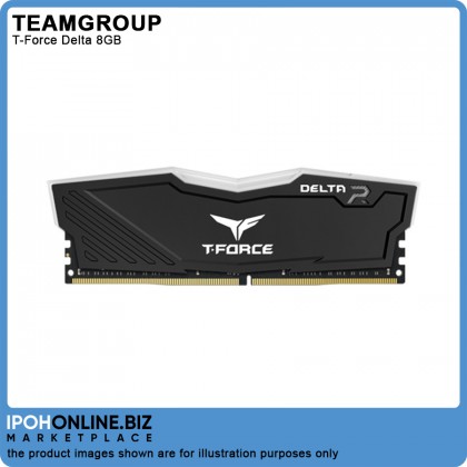 TEAMGROUP T-Force Delta RGB 8GB DDR4 3200 Desktop 3200MHz Gaming Memory RAM - Black TEAMGROUP T-Force Delta RGB 8GB DDR4 3200 Desktop 3200MHz Gaming Memory RAM - Black