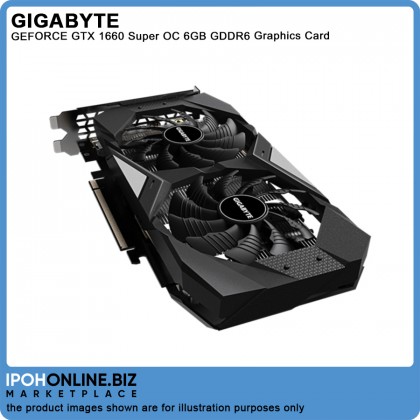 Gigabyte GeForce GTX 1660 SUPER OC 6GB GDDR6 HDMI 3 x DP 2 x Windforce FANS GAMING Graphics Card