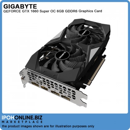 Gigabyte GeForce GTX 1660 SUPER OC 6GB GDDR6 HDMI 3 x DP 2 x Windforce FANS GAMING Graphics Card