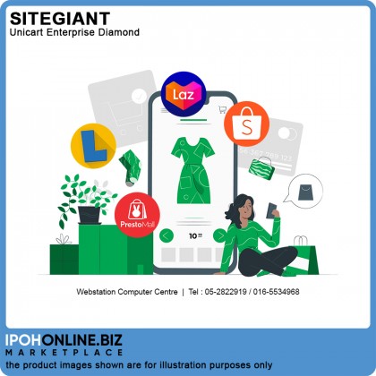 Sitegiant Unicart Enterprise Diamond Malaysia Best E-Commerce Platform - FOC 16GB PenDrive / Online Training / 1 Year Unlimited Call Support Maintenance