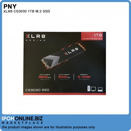 PNY CS3030X 1TB M.2 NVMe 3x4 Heat Sink XLR8 Gaming SSD