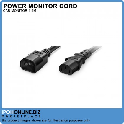 1.5M Power Monitor Cord Extension Cable C13 Male To C14 Female For Desktop